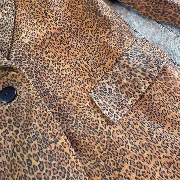 THE LIMITED leopard print suede blazer - M - Picture 7 of 8